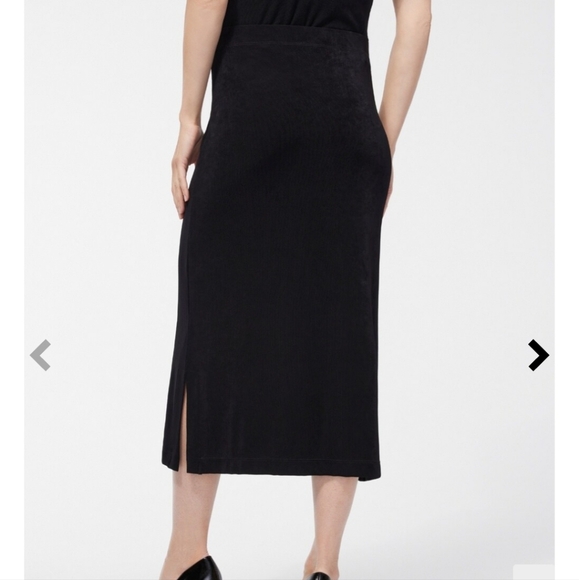 Chico's Travelers Black Midi Skirt Size XS/0-2 - Picture 6 of 6